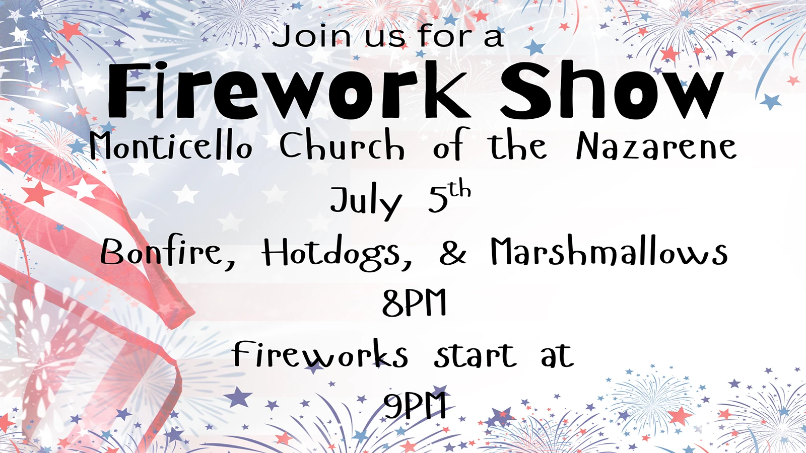 Firework Show Monticello Church Of The Nazarene Monticello, KY